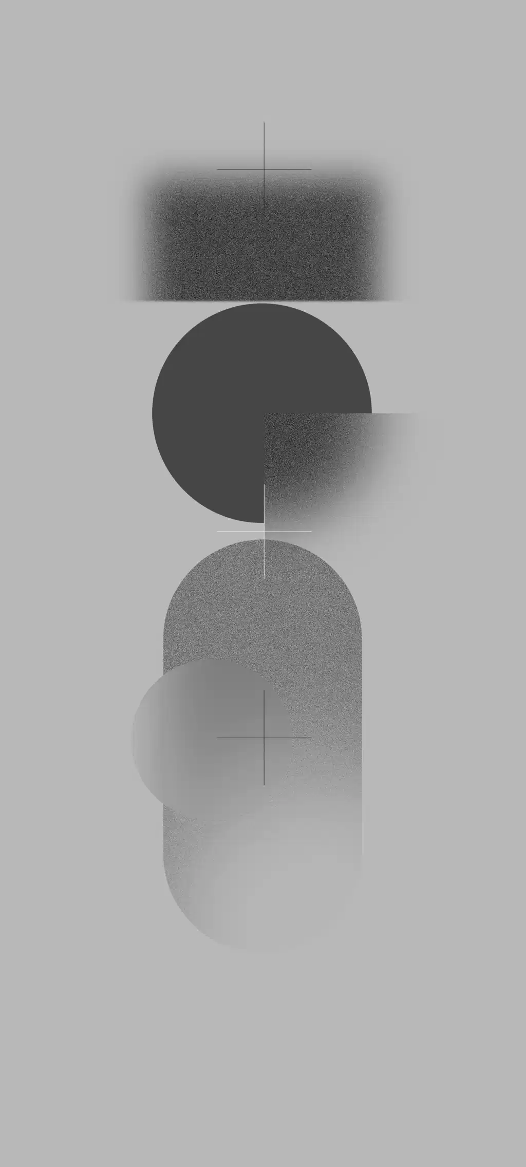 Minimalist Black and White Geometric Shapes Wallpaper